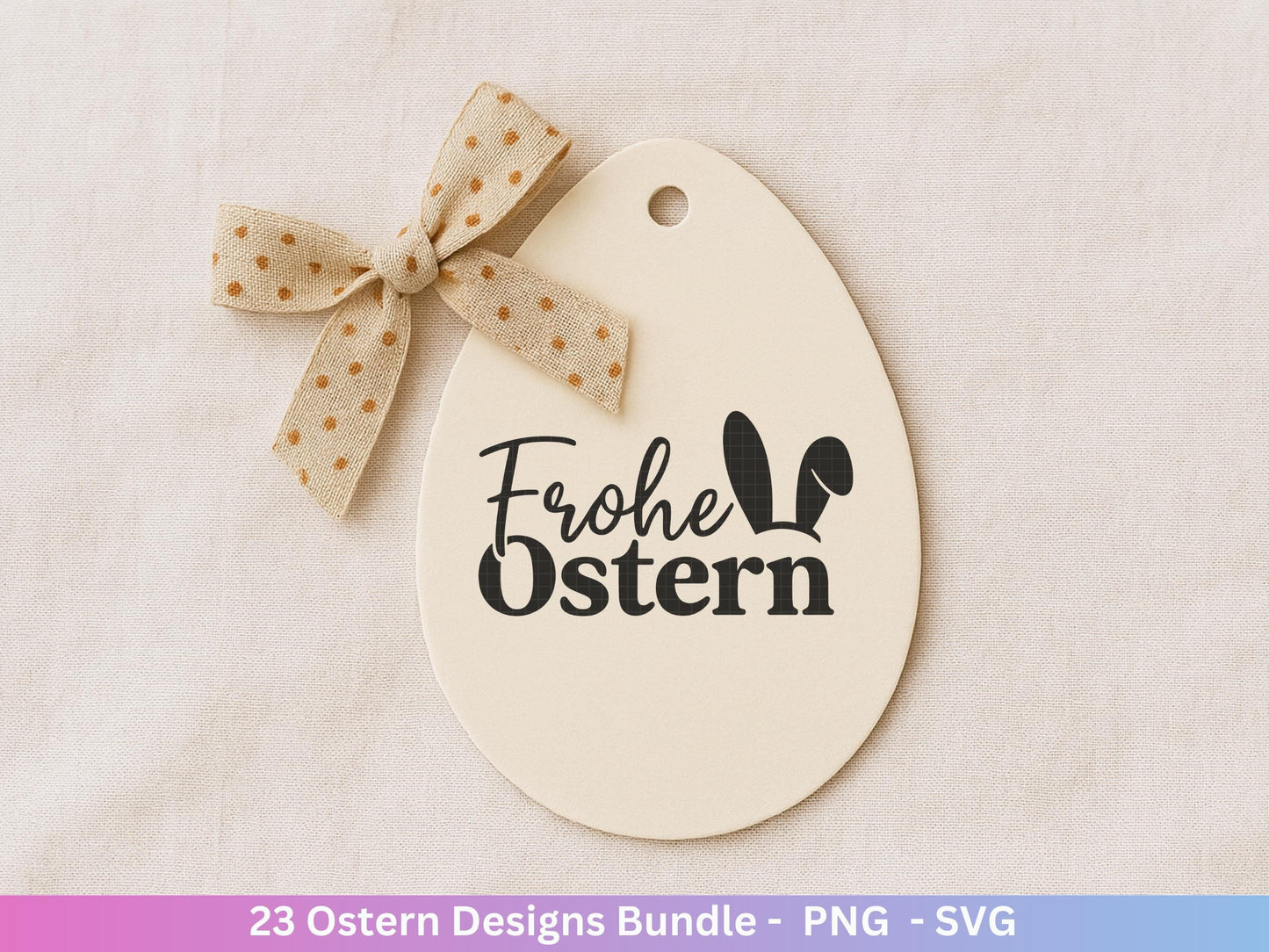 Deutsche Oster SVG Bundle – Frohe Ostern Sprüche & süße Hasen | Ostergrüße Plotterdatei | Cricut Silhouette Datei | Laserdatei Ostern