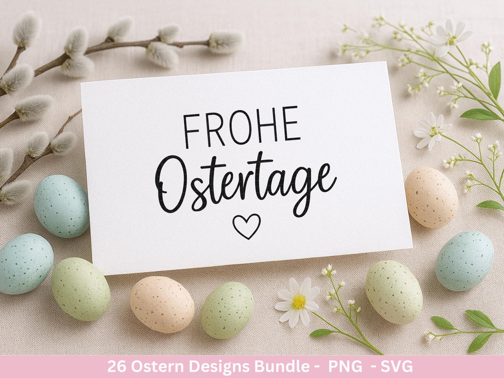 Ostern Plotterdatei Bundle – Süße Hasengesichter & Frohe Ostern Sprüche | Deutsche Oster SVG | Ostergrüße Motive | Cricut | Laserdatei Hase