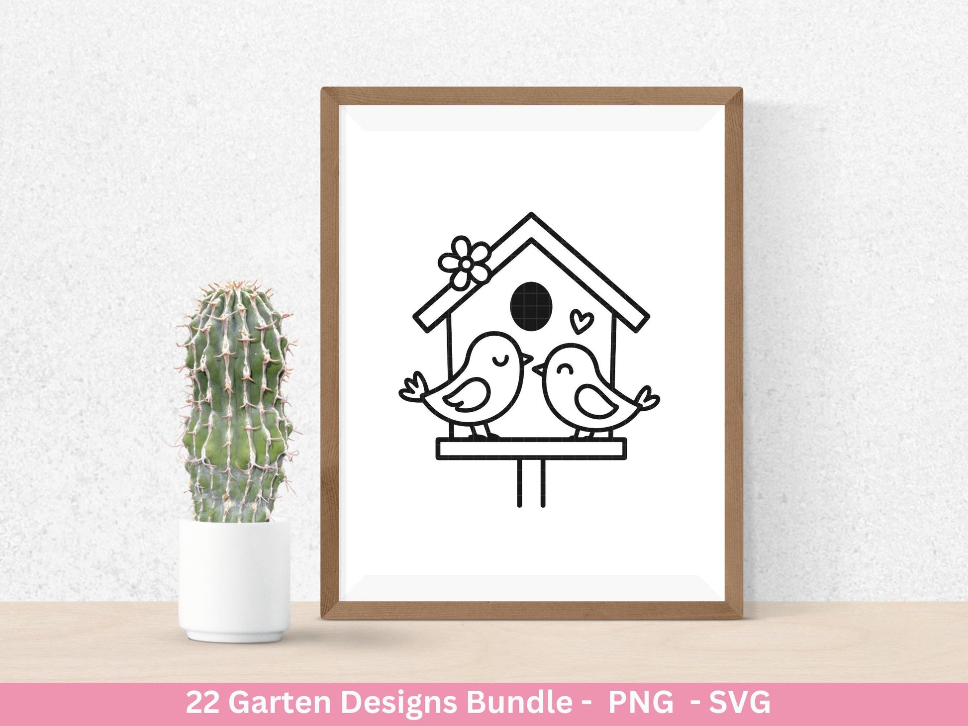 Garten Frühling Plotterdatei Bundle – Gartenliebe Sprüche & Motive | Deutsche Garten SVG Designs | Blumen Vogel Cricut Silhouette Laserdatei