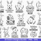 Ostern Plotterdatei Bundle – Niedliche Hasen & Lustige Oster Sprüche | Deutsche Oster SVG | Osterzeit Eiersuche Cricut Silhouette Laserdatei