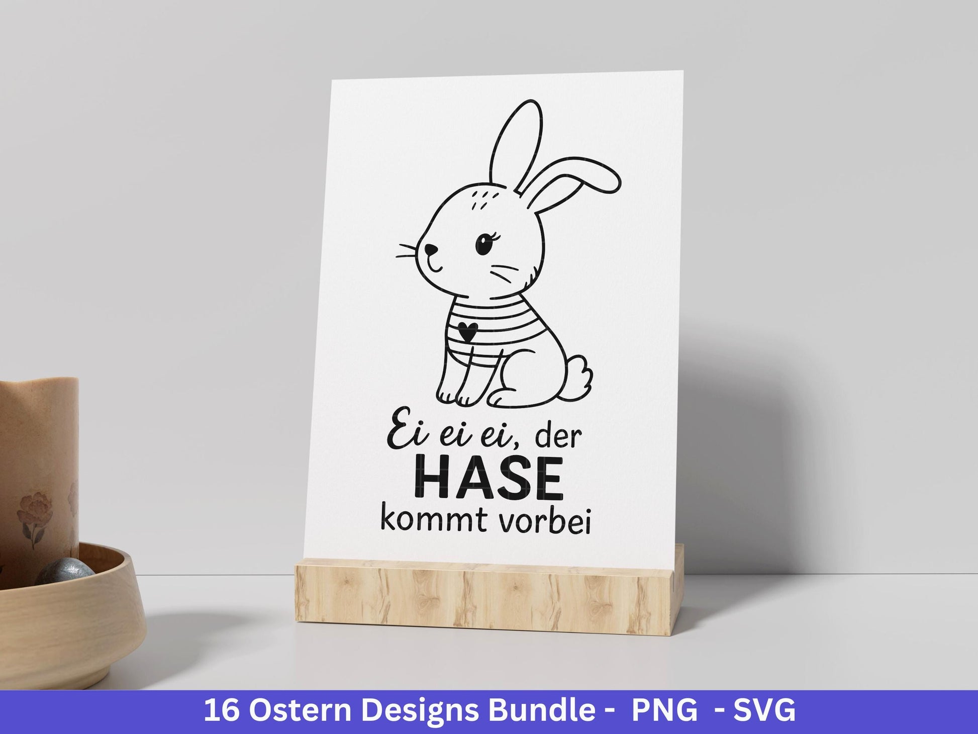 Ostern Plotterdatei Bundle – Niedliche Hasen & Lustige Oster Sprüche | Deutsche Oster SVG | Osterzeit Eiersuche Cricut Silhouette Laserdatei
