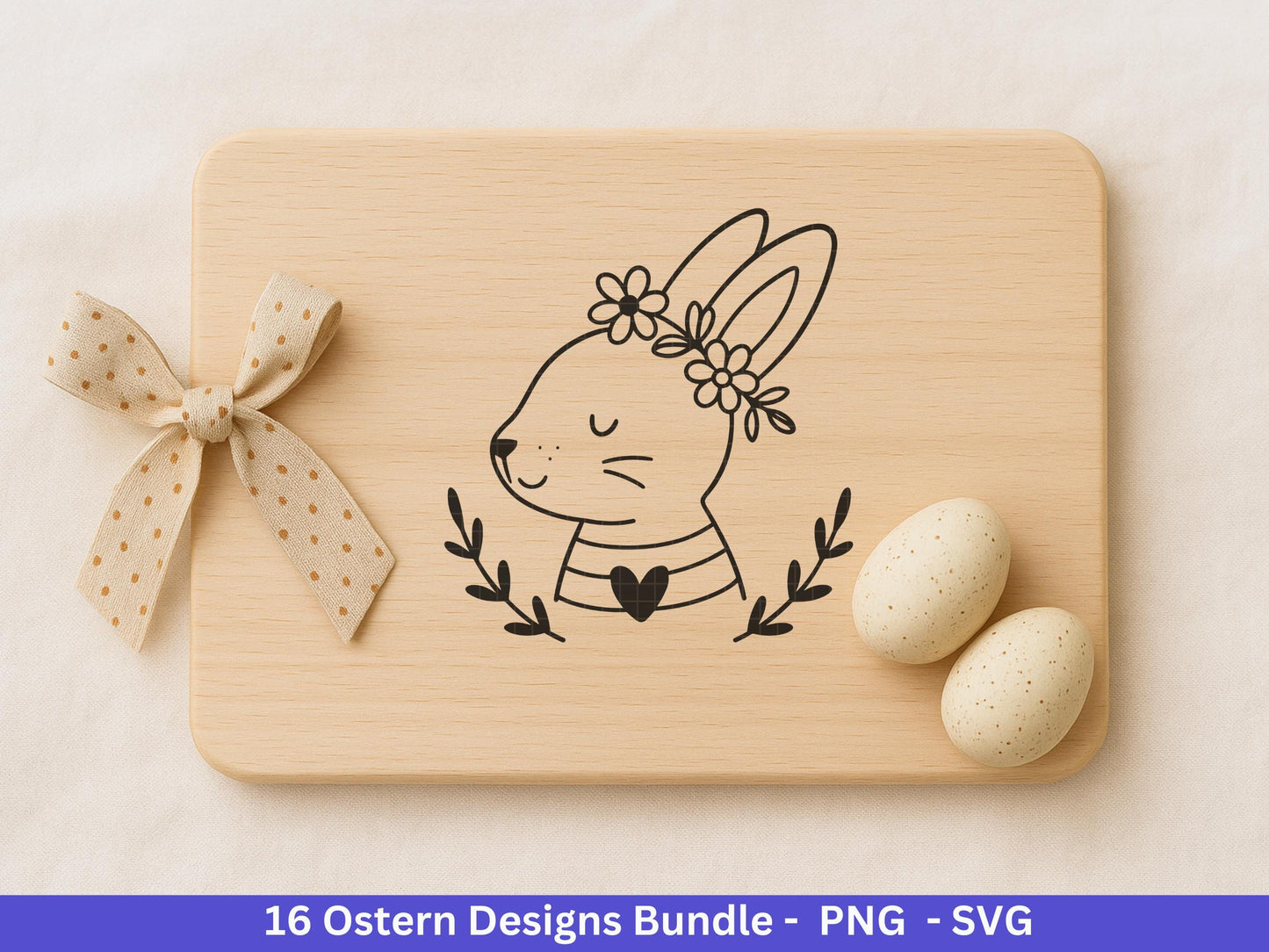 Ostern Plotterdatei Bundle – Niedliche Hasen & Lustige Oster Sprüche | Deutsche Oster SVG | Osterzeit Eiersuche Cricut Silhouette Laserdatei
