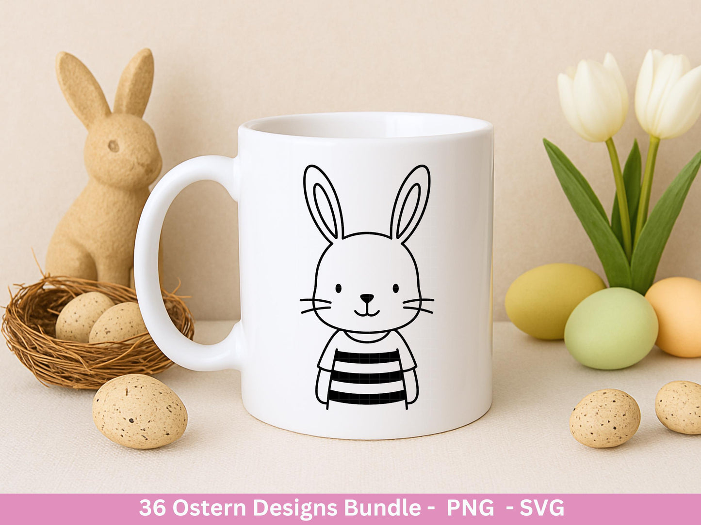 Ostern Plotterdatei Bundle – Frohe Ostern Sprüche & Hasen Designs | Deutsche Oster SVG | Eiersuche Ostergrüße | Cricut Silhouette Laserdatei