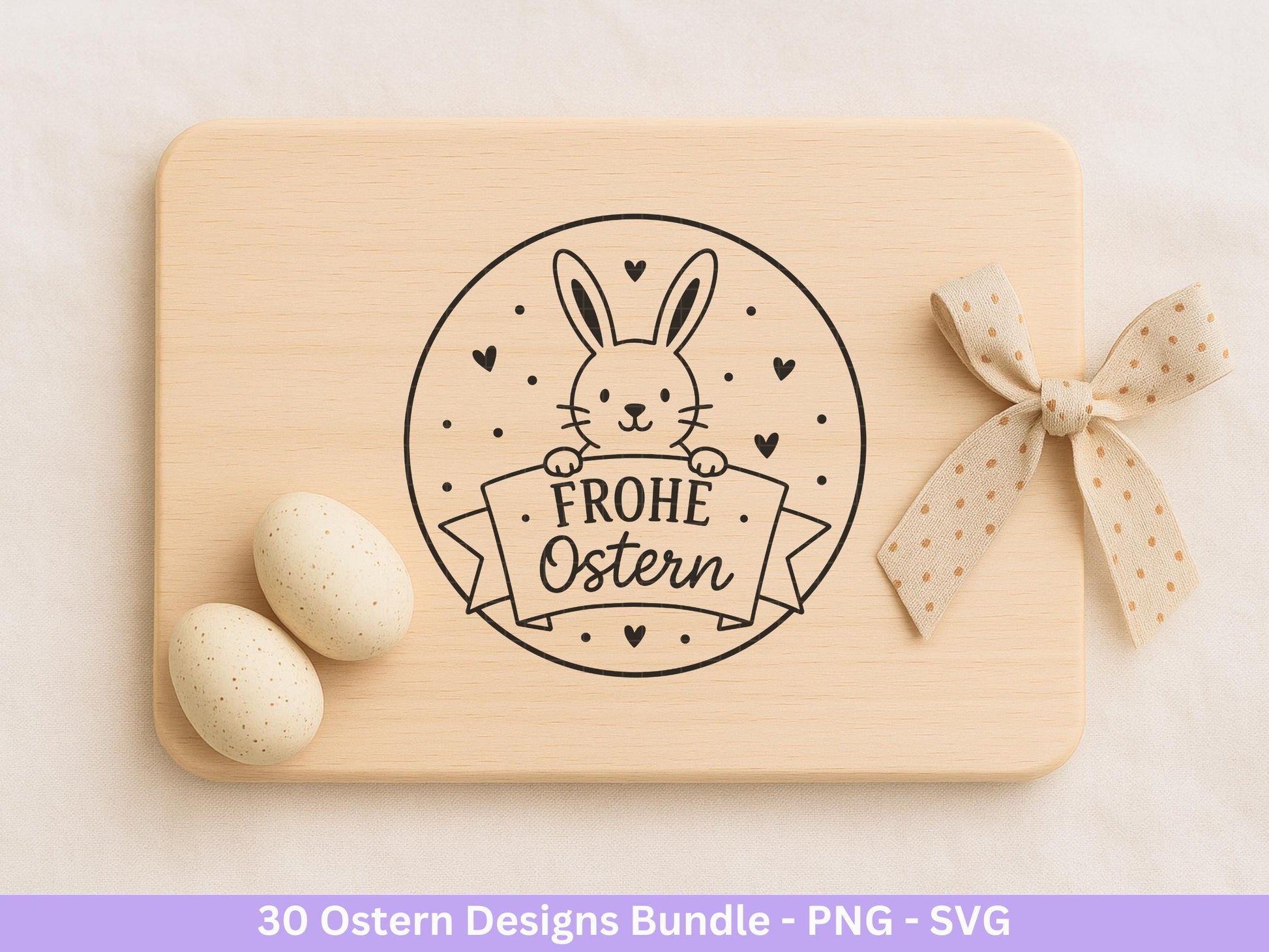 Ostern Plotterdatei Bundle – Frohe Ostern Sprüche & Hasen Designs | Deutsche Oster SVG Motive | Eiersuche Ostergrüße Cricut Laserdatei