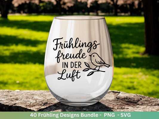 Frühling Plotterdatei Bundle – Blumen & Frühlingsgrüße | Deutsche Frühling SVG Designs | Frühlingszauber Cricut Silhouette Laserdatei