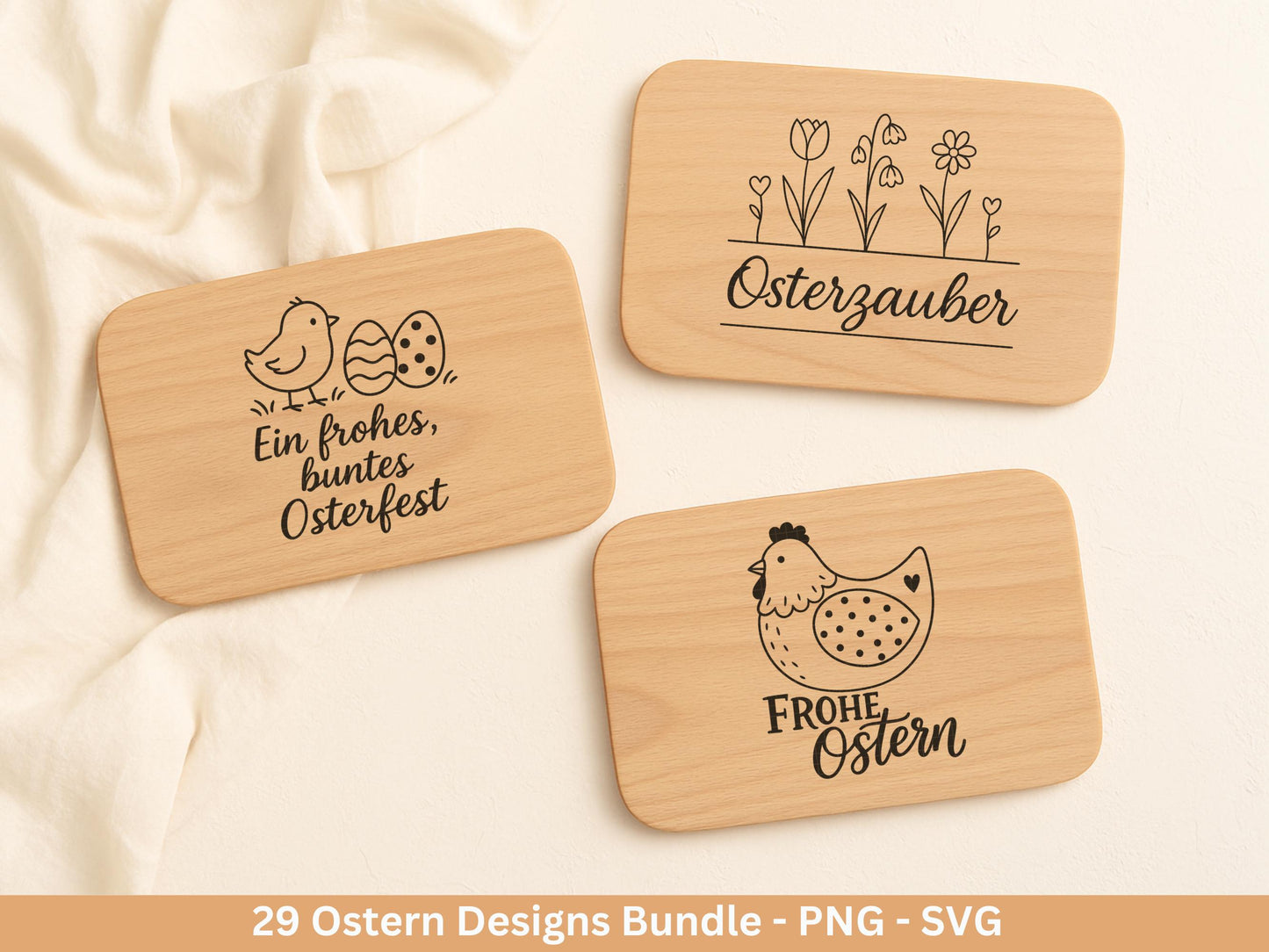 Ostern Plotterdatei Bundle – Frohe Ostern Sprüche Hasen | Deutsche Oster SVG Designs | Ostergrüße Frühling | Cricut Silhouette Laserdatei