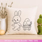 Ostern Plotterdatei Bundle – Niedliche Hasen & Oster Sprüche | Deutsche Oster SVG Motive | Eier Suche Frühling Cricut Laserdatei Mega Set