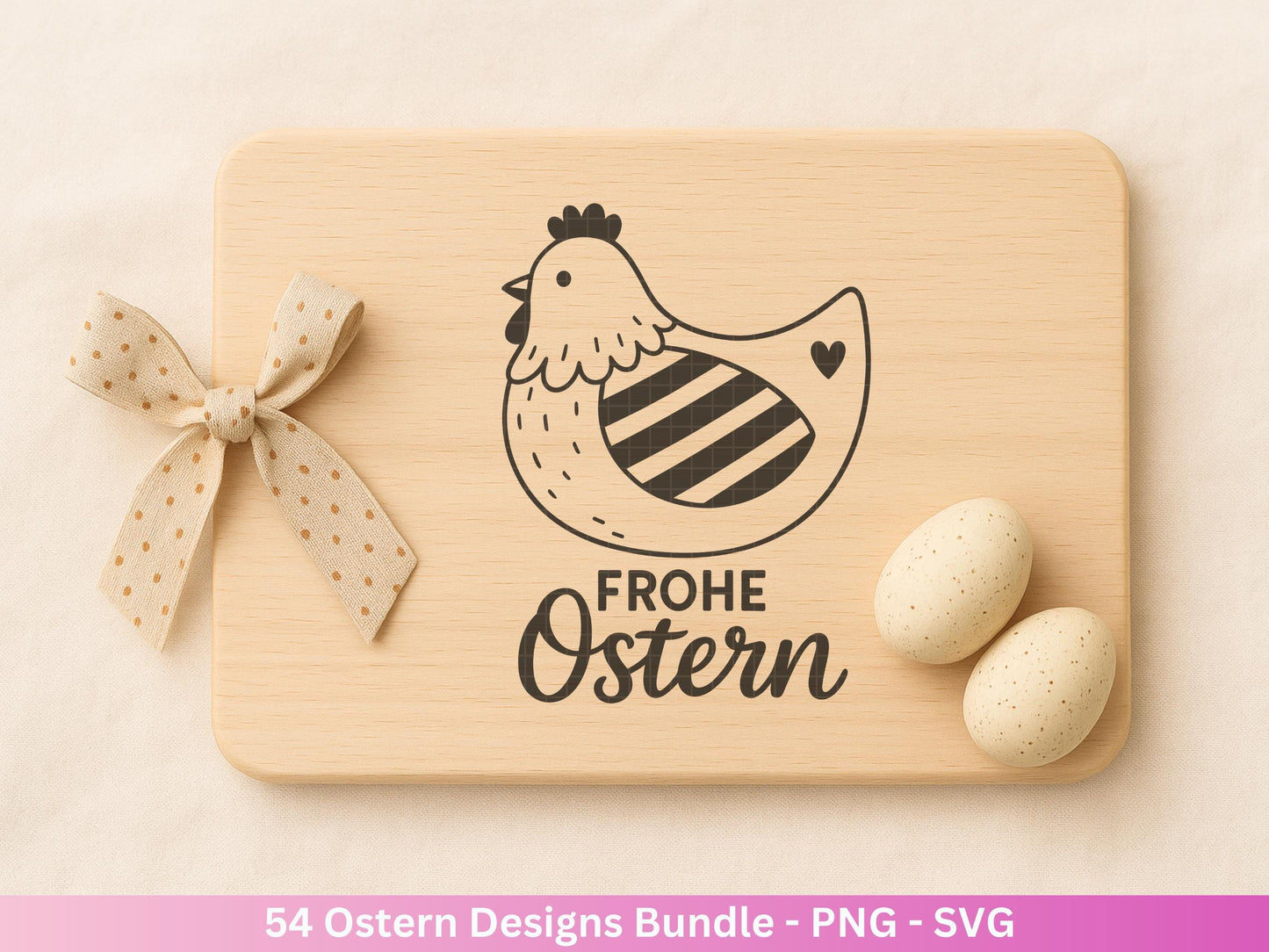 Ostern Plotterdatei Bundle – Niedliche Hasen & Oster Sprüche | Deutsche Oster SVG Motive | Eier Suche Frühling Cricut Laserdatei Mega Set