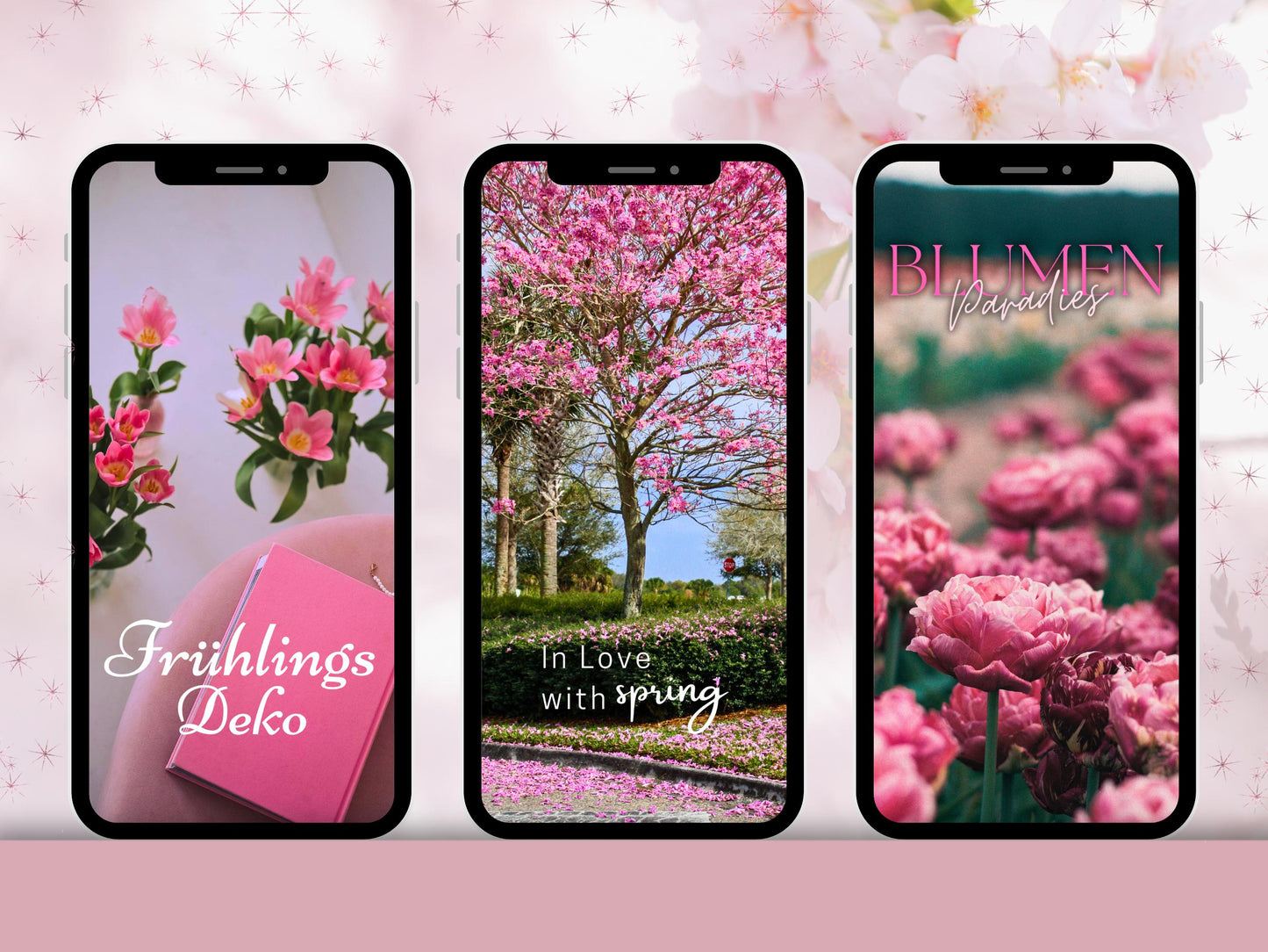 160 Instagram Story Sticker – Frühling Deutsch | Spring Vibes | Blüten Zauber | Saison Sprüche | Story Sticker Pastell | Kalligraphie Set