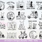 Ostern Plotterdatei Bundle – Süße Hasen Frohe Ostern Sprüche | Deutsche Oster SVG Designs | Ostergrüße Frühling Cricut Laserdatei Geschenk
