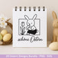 Ostern Plotterdatei Bundle – Süße Hasen Frohe Ostern Sprüche | Deutsche Oster SVG Designs | Ostergrüße Frühling Cricut Laserdatei Geschenk