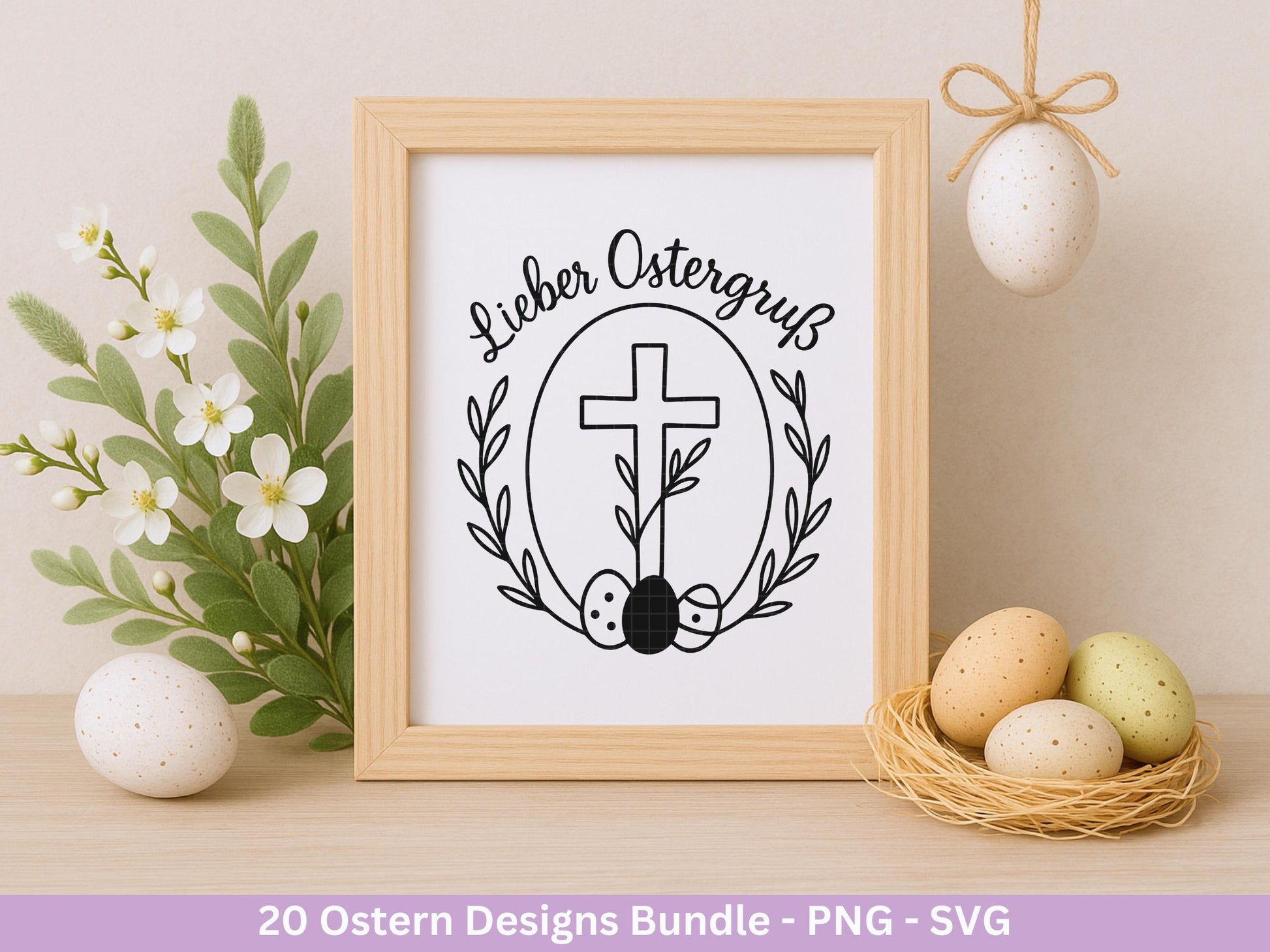 Ostern Plotterdatei Bundle – Süße Hasen Frohe Ostern Sprüche | Deutsche Oster SVG Designs | Ostergrüße Frühling Cricut Laserdatei Geschenk