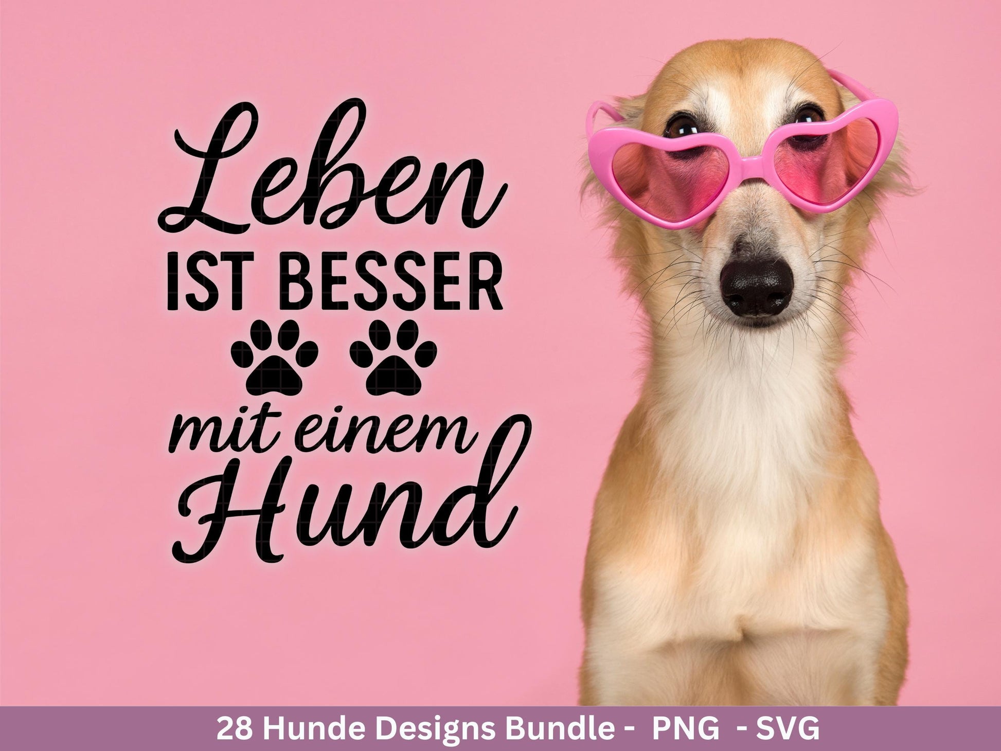 Hunde Plotterdatei Bundle – Lustige Hund Sprüche & Pfoten Motive | Deutsche Hund SVG Designs | Cricut Silhouette Laserdatei Geschenkidee