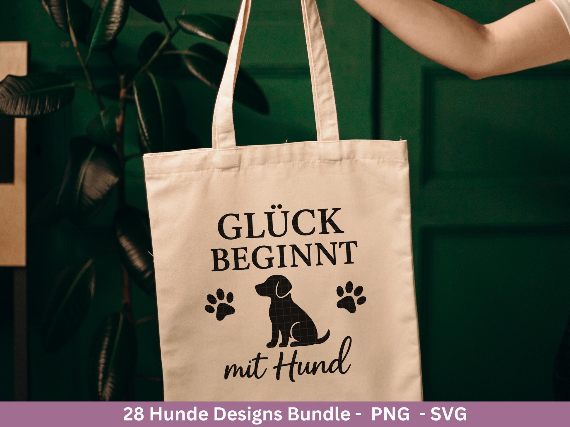 Hunde Plotterdatei Bundle – Lustige Hund Sprüche & Pfoten Motive | Deutsche Hund SVG Designs | Cricut Silhouette Laserdatei Geschenkidee