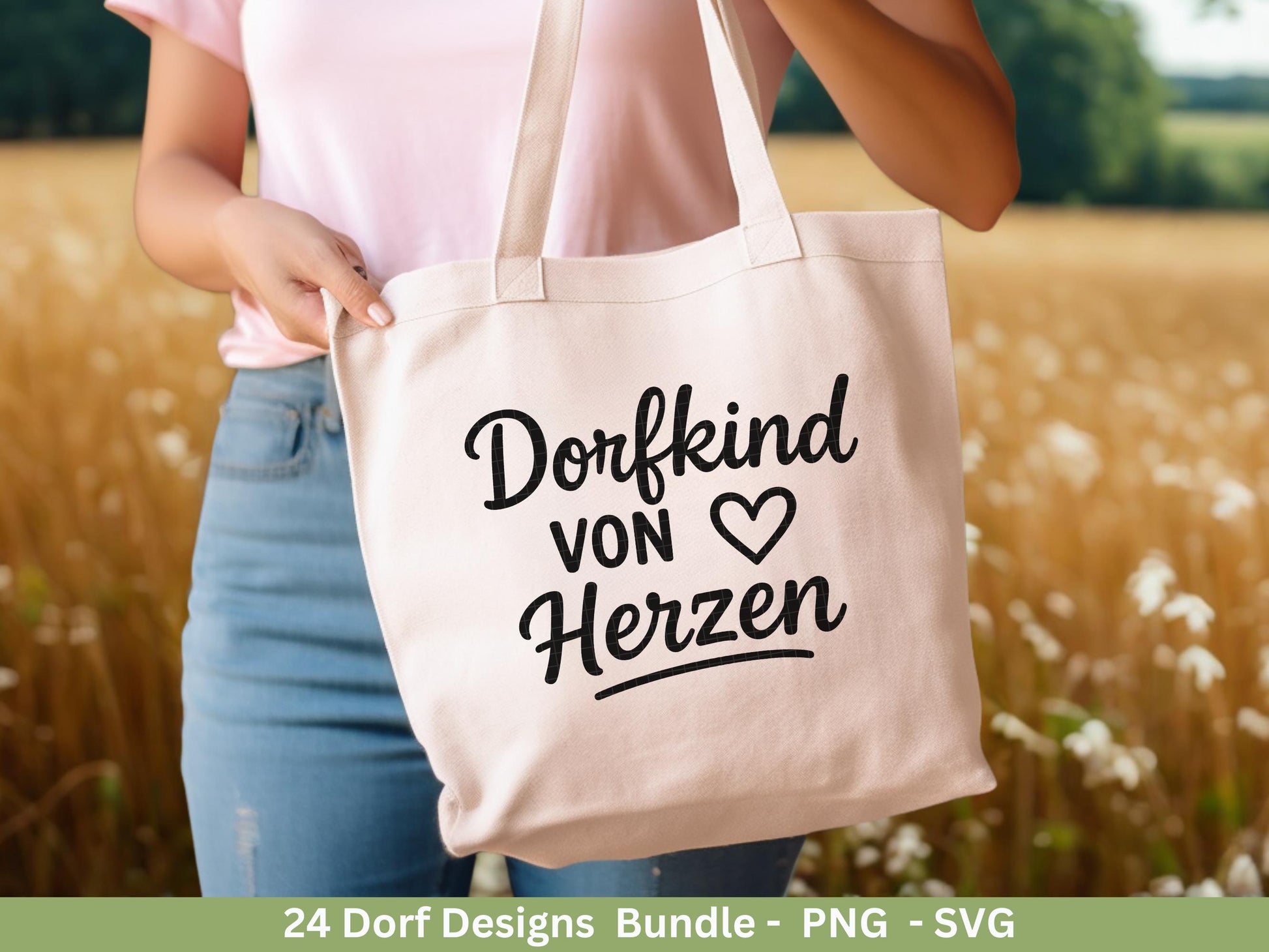 Dorfleben Plotterdatei Bundle – Dorfkind Sprüche & Bauernhof Motive | Landliebe SVG Designs | Traktor Tierliebe Cricut Silhouette Laserdatei