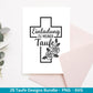Taufe Plotterdatei Bundle – Einladung Taufe & Segenswünsche | Christliche SVG Designs | Taufkind Symbole Kreuz Kommunion Cricut Laserdatei