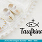 Taufe Plotterdatei Bundle – Einladung Taufe & Segenswünsche | Christliche SVG Designs | Taufkind Symbole Kreuz Kommunion Cricut Laserdatei