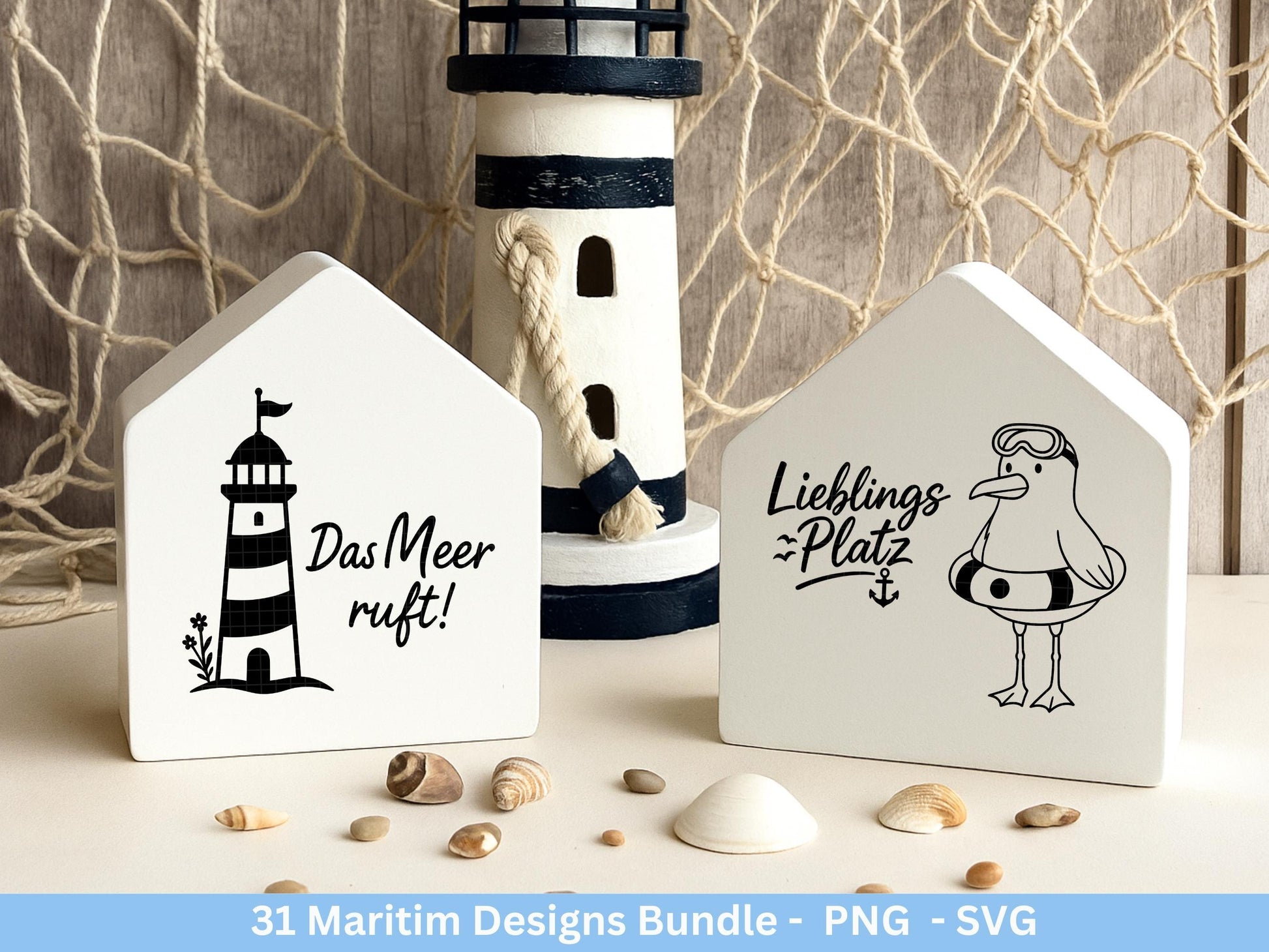 Maritim Plotterdatei Bundle – Küstenkind Sprüche & Meerliebe Designs | Nordsee Ostsee SVG | Möwen Anker Ahoi Strandliebe Cricut Laserdatei