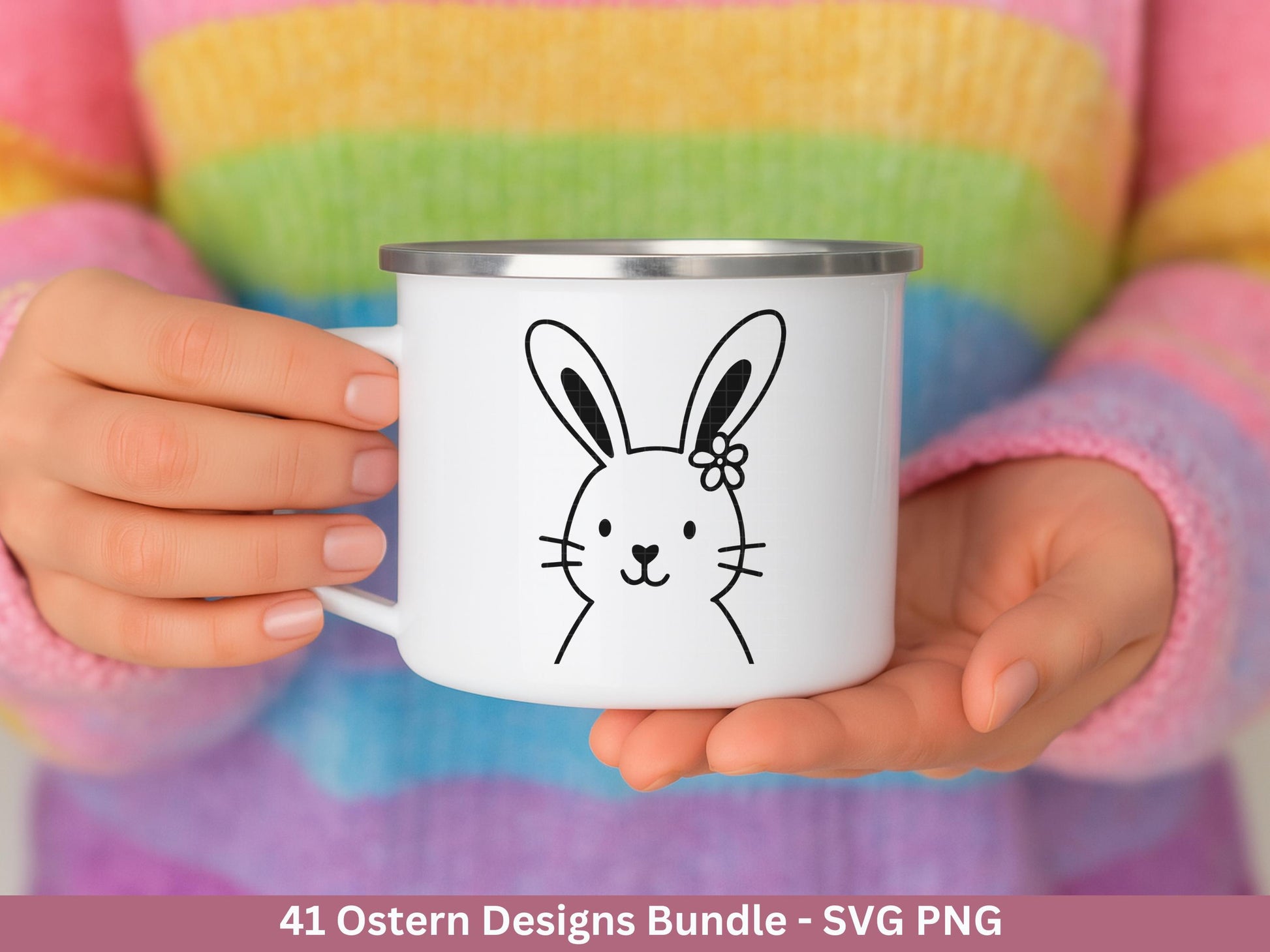 Ostern Plotterdatei Bundle – Süße Hasen & Oster Eier Designs | Deutsche Oster SVG Motive | Frühling Doodle | Cricut Silhouette Laserdatei