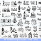 Maritim Plotterdatei Bundle – Küstenliebe Sprüche & Leuchtturm Motive | Moin Nordsee Ostsee SVG | Möwen Anker Meer | Cricut Laserdatei Holz