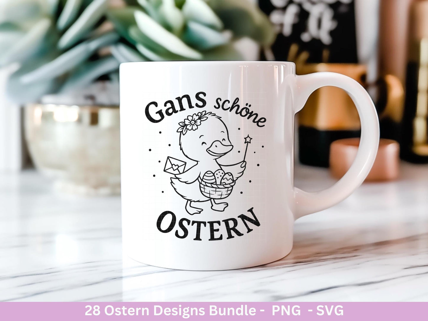 Ostern Plotterdatei Bundle – Süße Hasen Frohe Ostern Sprüche | Deutsche Oster SVG Designs | Ostergrüße Frühling Cricut Laserdatei Geschenk