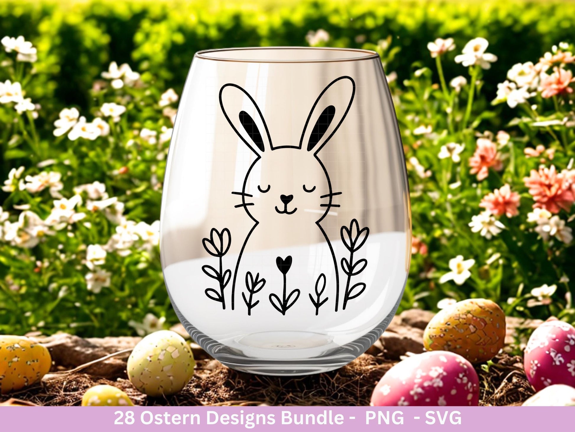 Ostern Plotterdatei Bundle – Süße Hasen Frohe Ostern Sprüche | Deutsche Oster SVG Designs | Ostergrüße Frühling Cricut Laserdatei Geschenk