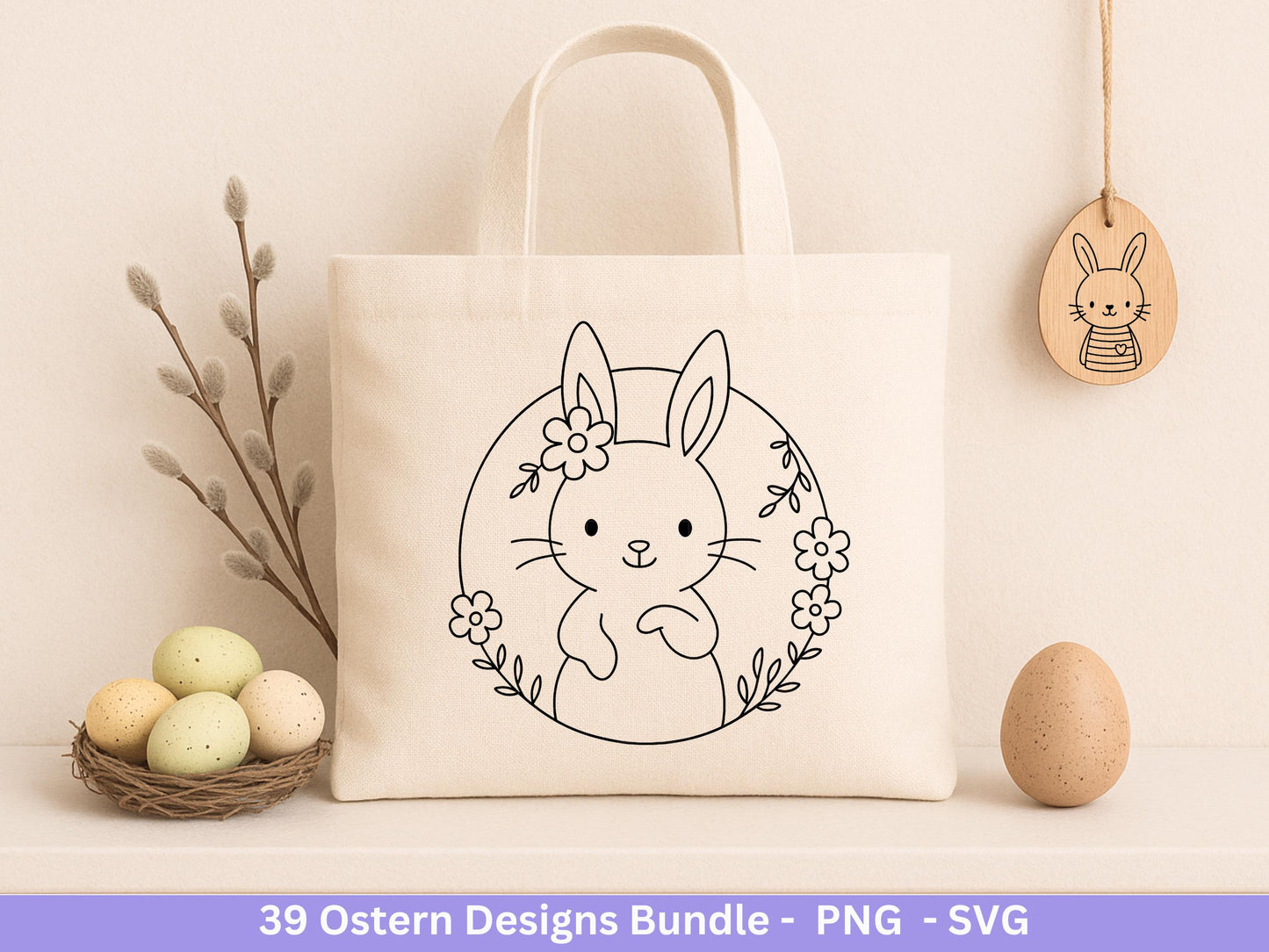 Ostern Plotterdatei Bundle – Süße Hasen & Ostergrüße Designs | Deutsche Oster SVG Motive | Frühling Ostern Cricut Silhouette Laserdatei