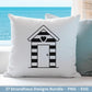Strandhaus Plotterdatei Bundle – Maritime Strandhäuser & Küstenmotive | Meer SVG Designs | Nordsee Ostsee | Cricut Silhouette Laserdatei