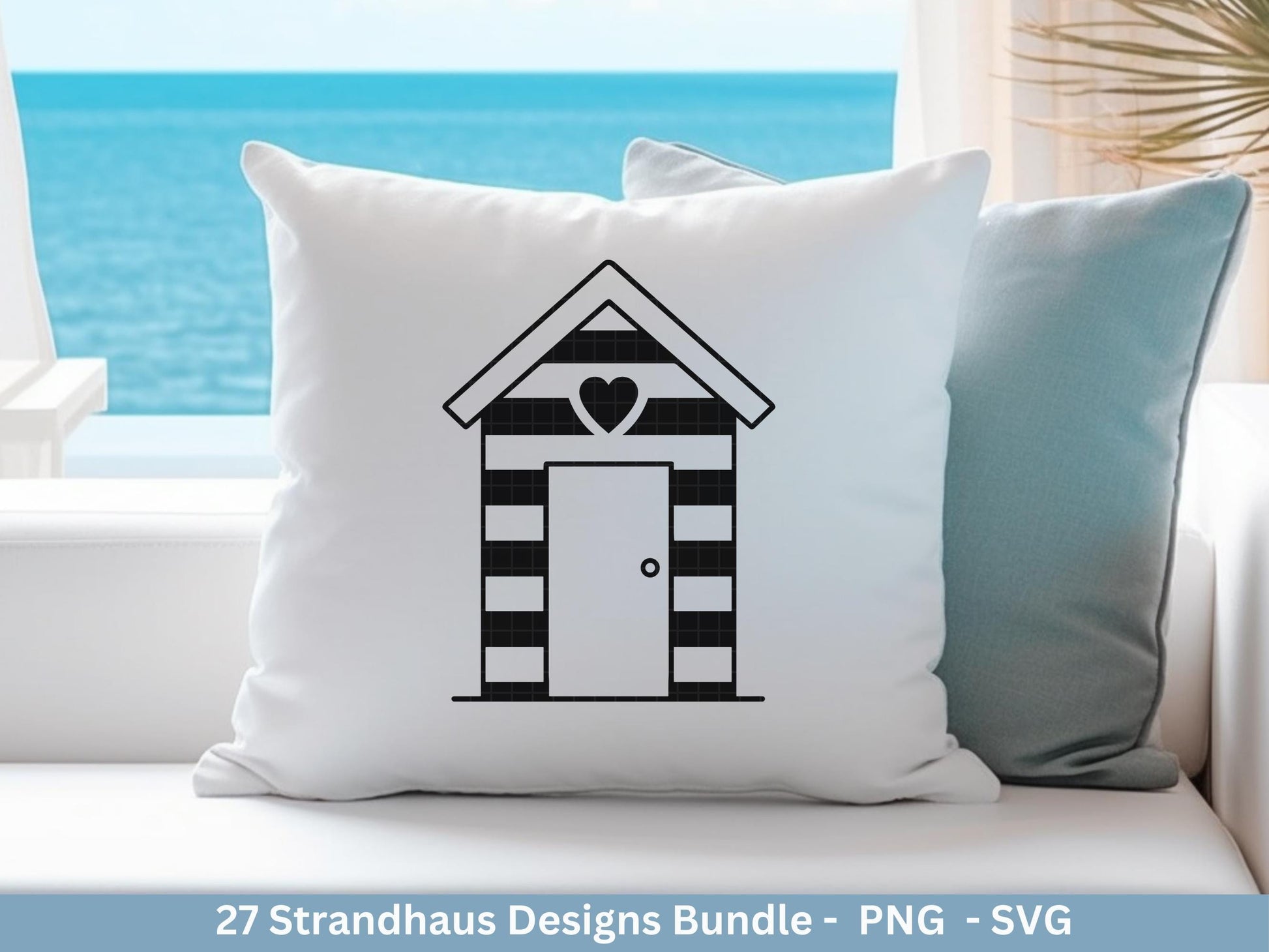 Strandhaus Plotterdatei Bundle – Maritime Strandhäuser & Küstenmotive | Meer SVG Designs | Nordsee Ostsee | Cricut Silhouette Laserdatei