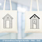 Strandhaus Plotterdatei Bundle – Maritime Strandhäuser & Küstenmotive | Meer SVG Designs | Nordsee Ostsee | Cricut Silhouette Laserdatei