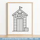 Strandhaus Plotterdatei Bundle – Maritime Strandhäuser & Küstenmotive | Meer SVG Designs | Nordsee Ostsee | Cricut Silhouette Laserdatei