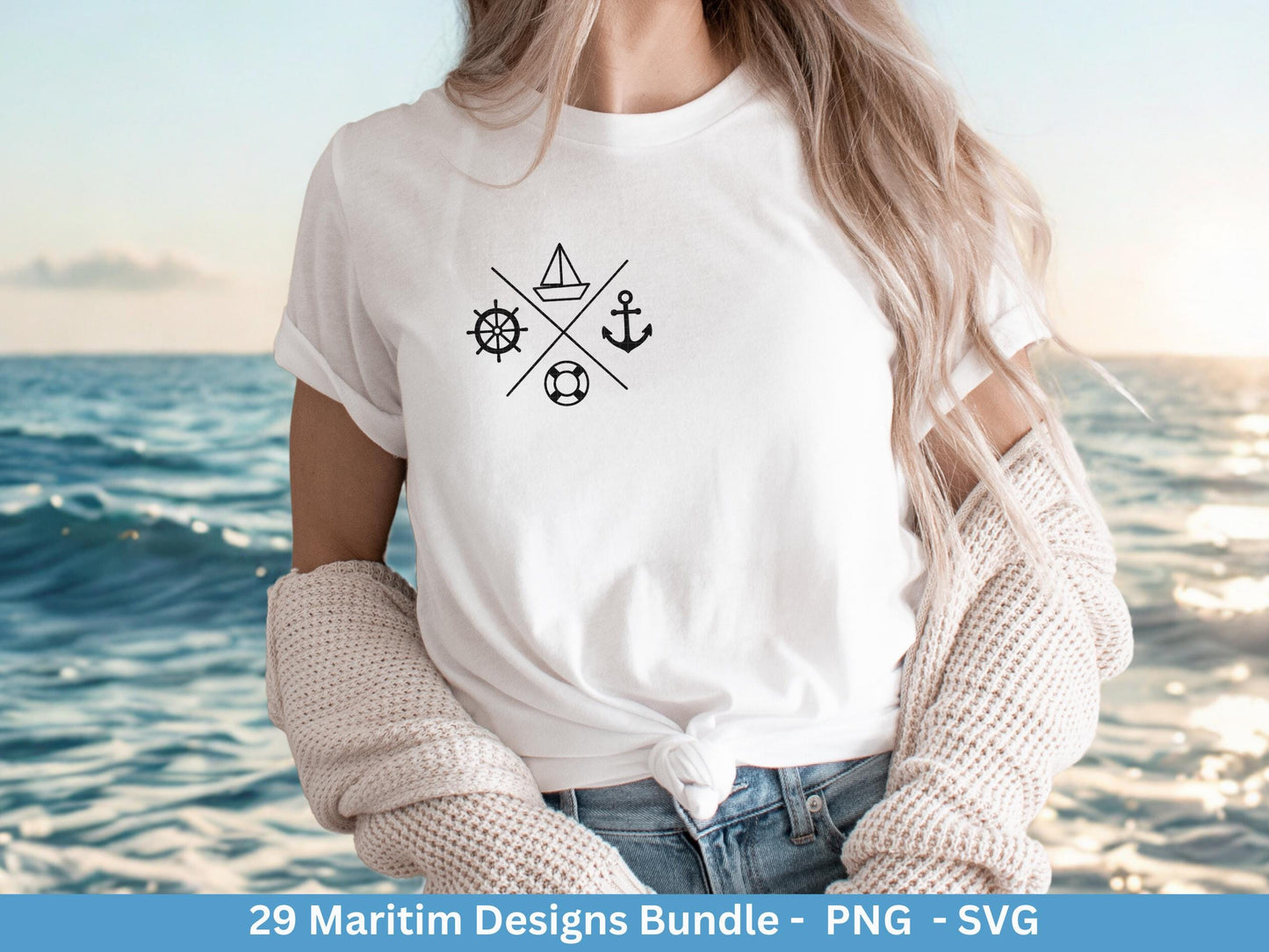 Maritim Plotterdatei Bundle – Küstenliebe & Moin Motive | Nordsee Ostsee SVG PNG | Leuchtturm, Boote, Möwen, Anker | Cricut Laserdatei