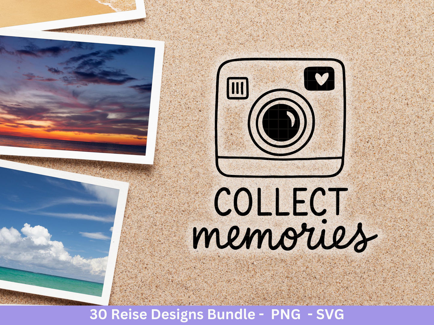 Reise Plotterdatei Bundle – Fernweh Sprüche & Koffer Motive | Urlaub Abenteuer SVG | Weltenbummler Reise | Flugzeug Sommer Cricut Laserdatei