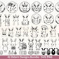 Ostern Plotterdatei Bundle – Süße Hasen & Oster Eier Designs | Deutsche Oster SVG Motive | Frühling Doodle | Cricut Silhouette Laserdatei