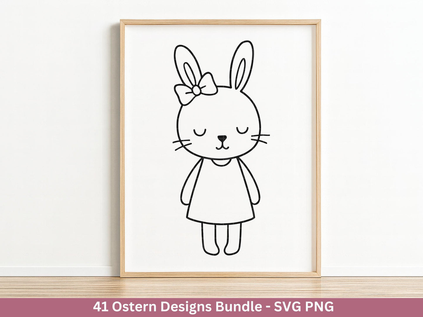 Ostern Plotterdatei Bundle – Süße Hasen & Oster Eier Designs | Deutsche Oster SVG Motive | Frühling Doodle | Cricut Silhouette Laserdatei