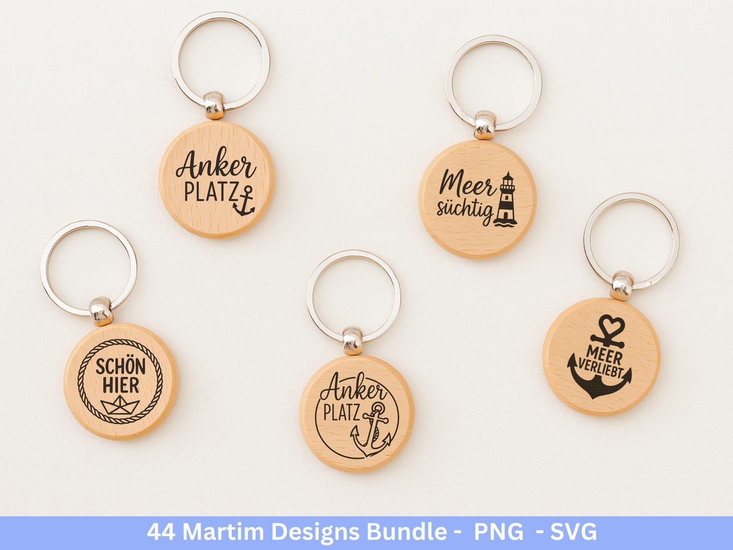 Maritim Plotterdatei Bundle – Küstenliebe Sprüche & Leuchtturm Motive | Moin Nordsee Ostsee SVG | Möwen Anker Meer | Cricut Laserdatei Holz