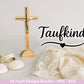 Taufe Plotterdatei Bundle – Einladung und Segenswünsche | Christliche Tauf SVG Designs | Taufkind Kreuz Regenbogen Boot | Cricut Laserdatei
