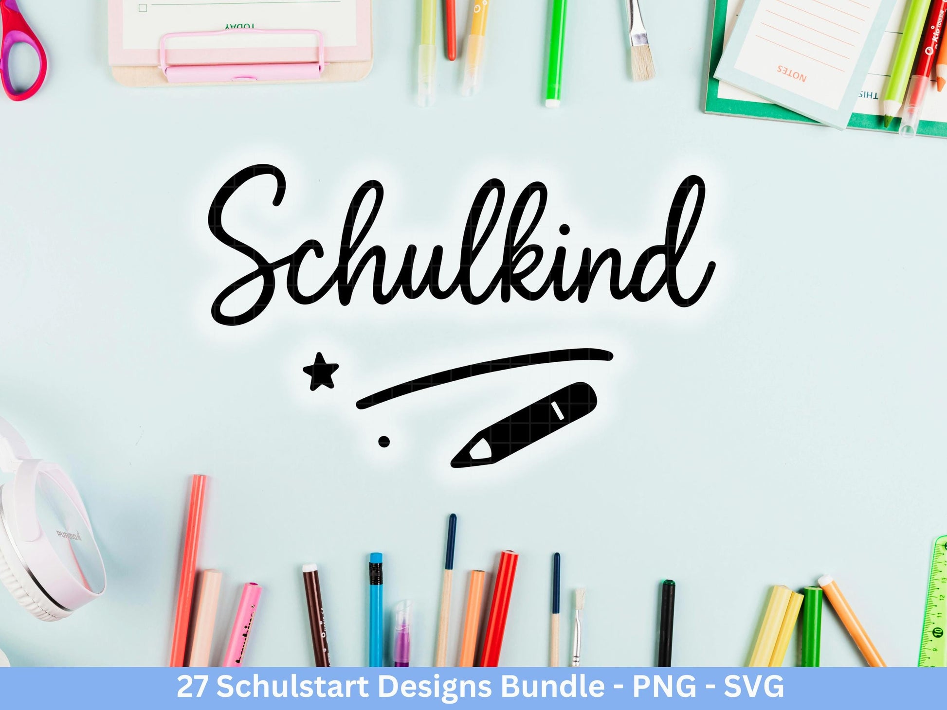 Einschulung Plotterdatei Bundle – Schulkind Sprüche | Schulstart Motive | 1 Klasse Design Deutsch | Schulanfang Geschenk | Cricut Laserdatei