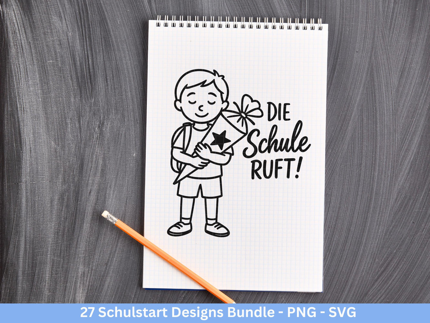 Einschulung Plotterdatei Bundle – Schulkind Sprüche | Schulstart Motive | 1 Klasse Design Deutsch | Schulanfang Geschenk | Cricut Laserdatei