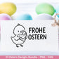 Ostern Plotterdatei Bundle – Hasen & Eier Motive | Frohe Ostern Sprüche SVG | Oster Deko | Geschenk | Laserdatei Frühling Deutsch Basteln