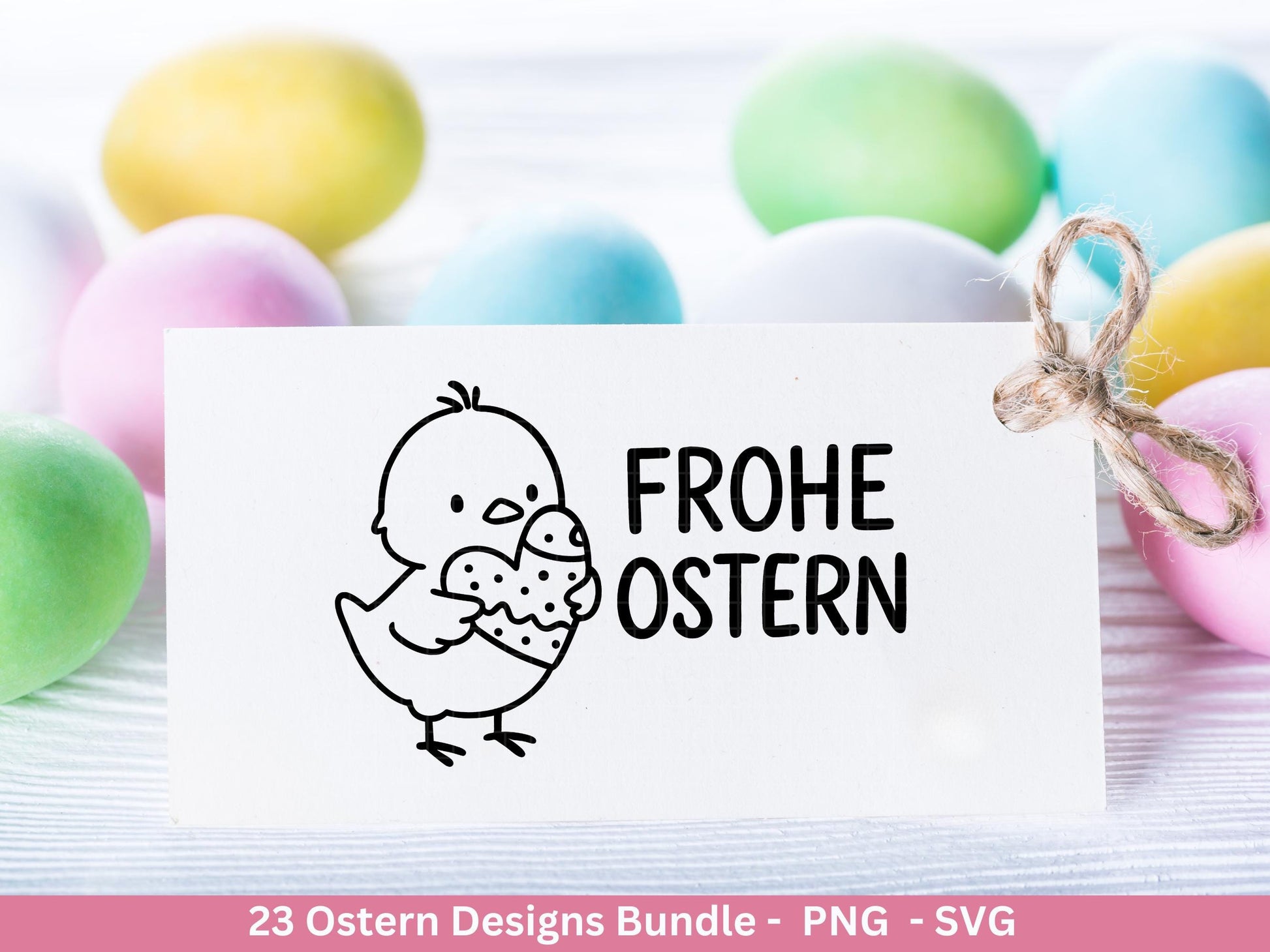 Ostern Plotterdatei Bundle – Hasen & Eier Motive | Frohe Ostern Sprüche SVG | Oster Deko | Geschenk | Laserdatei Frühling Deutsch Basteln