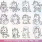 Einhorn Plotterdatei Bundle – Süße Einhorn Motive | SVG PNG | Kinder Design | Cricut & Silhouette Laserdatei | Clipart Geschenk Regenbogen