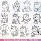 Einhorn Plotterdatei Bundle – Süße Einhorn Motive | SVG PNG | Kinder Design | Cricut & Silhouette Laserdatei | Clipart Geschenk Regenbogen