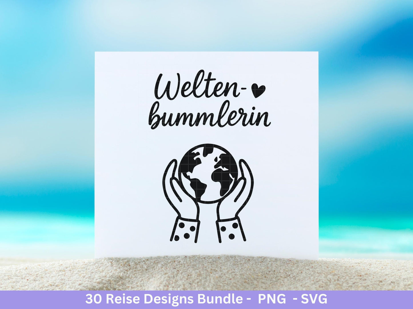 Reise Plotterdatei Bundle – Fernweh Sprüche & Koffer Motive | Urlaub Abenteuer SVG | Weltenbummler Reise | Flugzeug Sommer Cricut Laserdatei