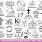 Konfirmation Plotterdatei Bundle – Christliche Sprüche & Symbole | Konfirmation SVG PNG | Einladung Deko Geschenk | Cricut Laserdatei Kirche