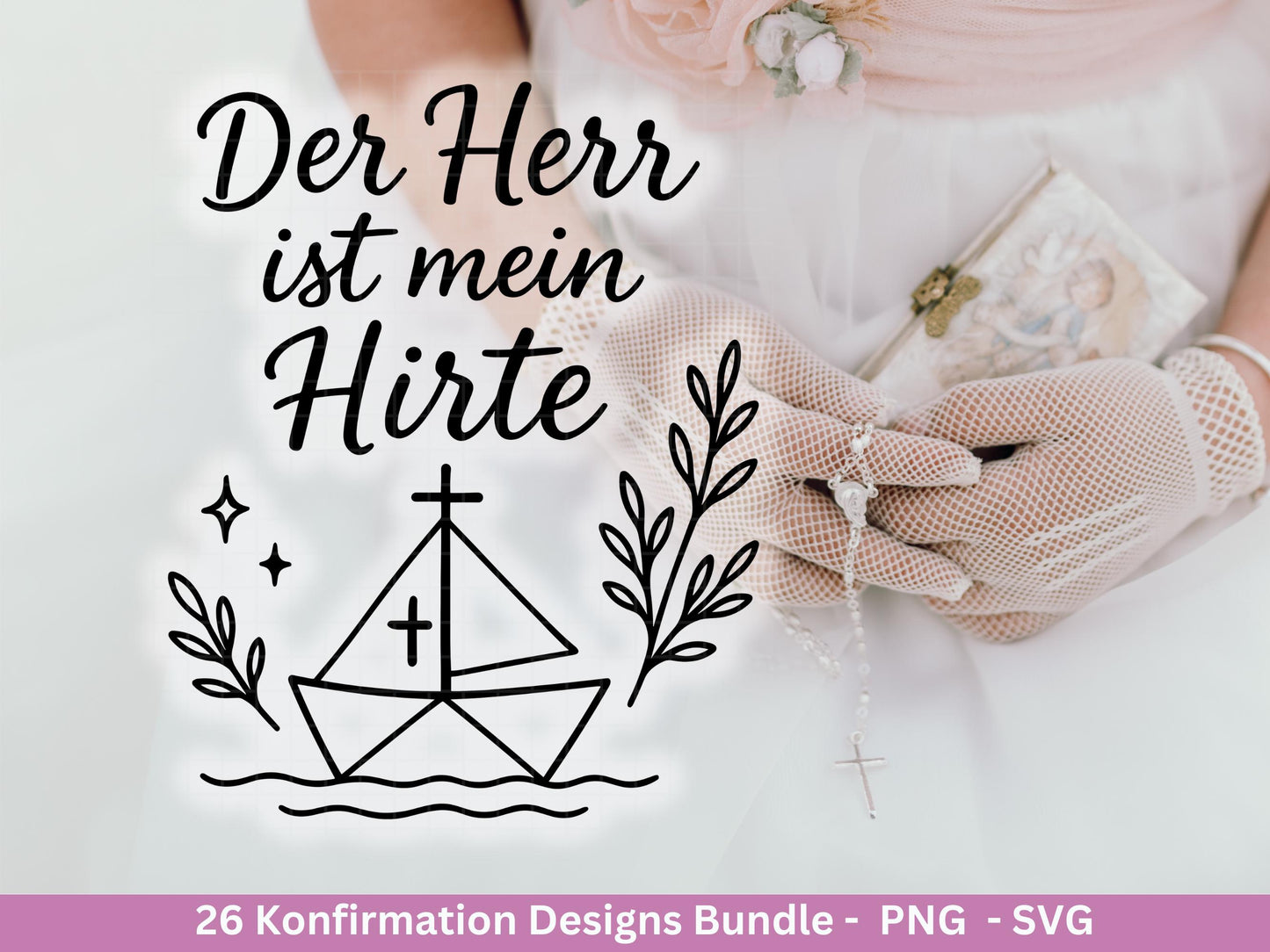 Konfirmation Plotterdatei Bundle – Christliche Sprüche & Symbole | Konfirmation SVG PNG | Einladung Deko Geschenk | Cricut Laserdatei Kirche