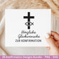 Konfirmation Plotterdatei Bundle – Christliche Sprüche & Symbole | Konfirmation SVG PNG | Einladung Deko Geschenk | Cricut Laserdatei Kirche