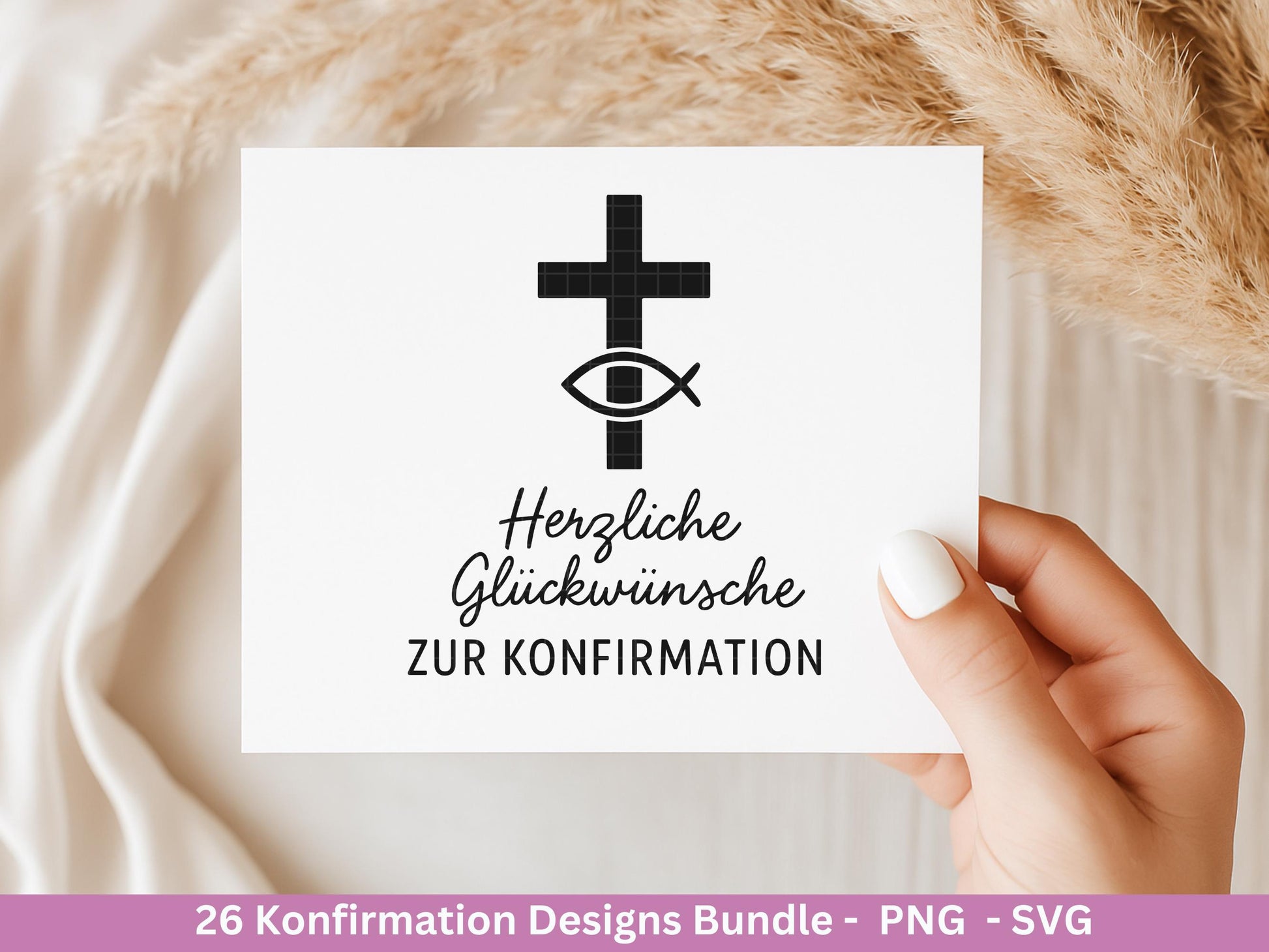 Konfirmation Plotterdatei Bundle – Christliche Sprüche & Symbole | Konfirmation SVG PNG | Einladung Deko Geschenk | Cricut Laserdatei Kirche