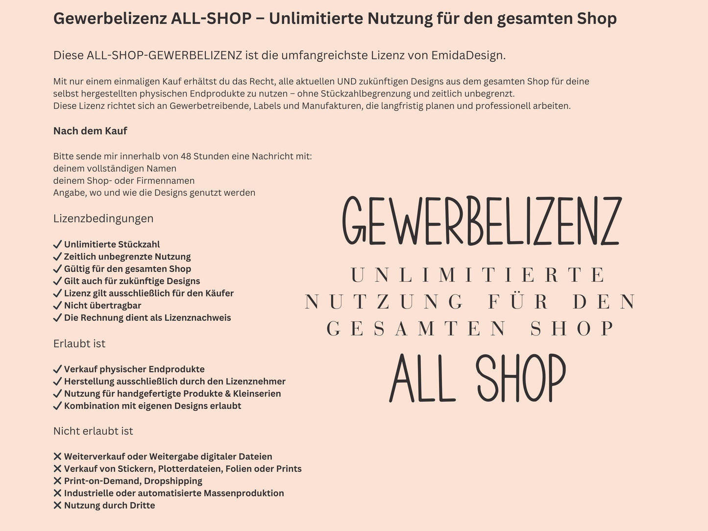 Gewerbelizenz ALL-SHOP – Unlimitierte Nutzung für den gesamten Shop