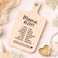 Mama Rezept Laserdatei – Schneidebrett Gravur SVG Küchenspruch Geschenkidee für Mama | Muttertag | Holz gravieren | Cricut Plotterdatei